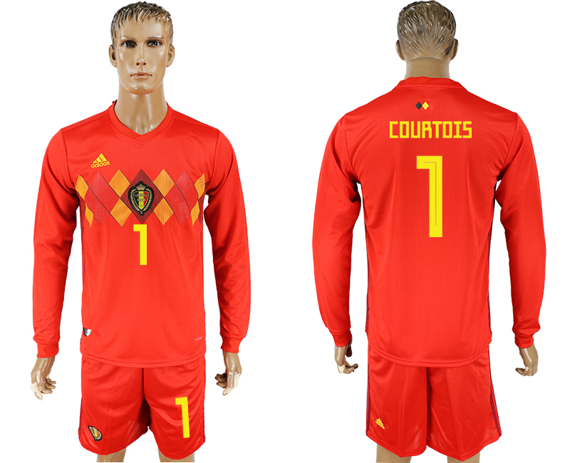 Maillot de foot BELGIUM LONG SLEEVE SUIT #1 COURTOIS  2018 FIFA